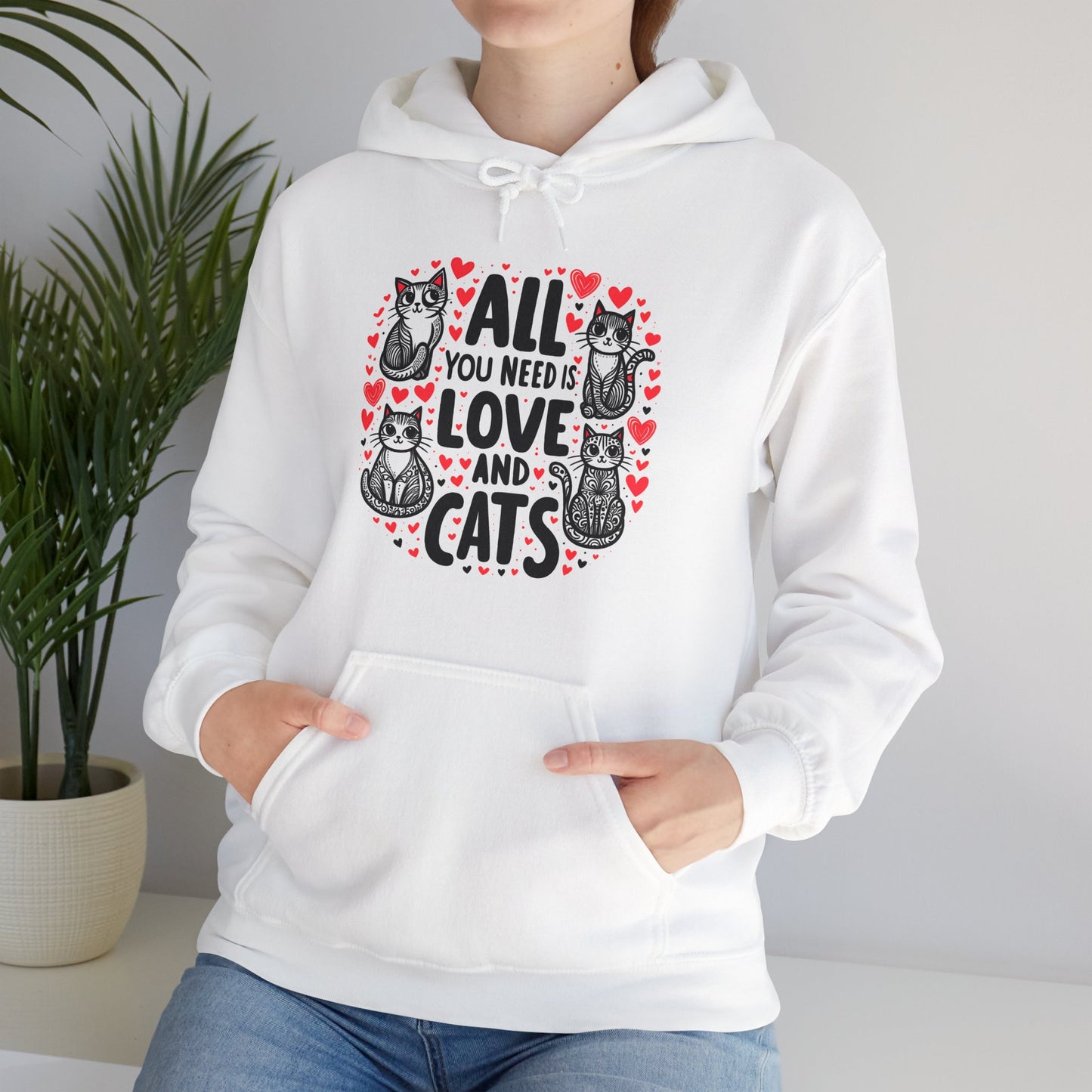 All You Need is Cats Gender-Neutral Hoodie
