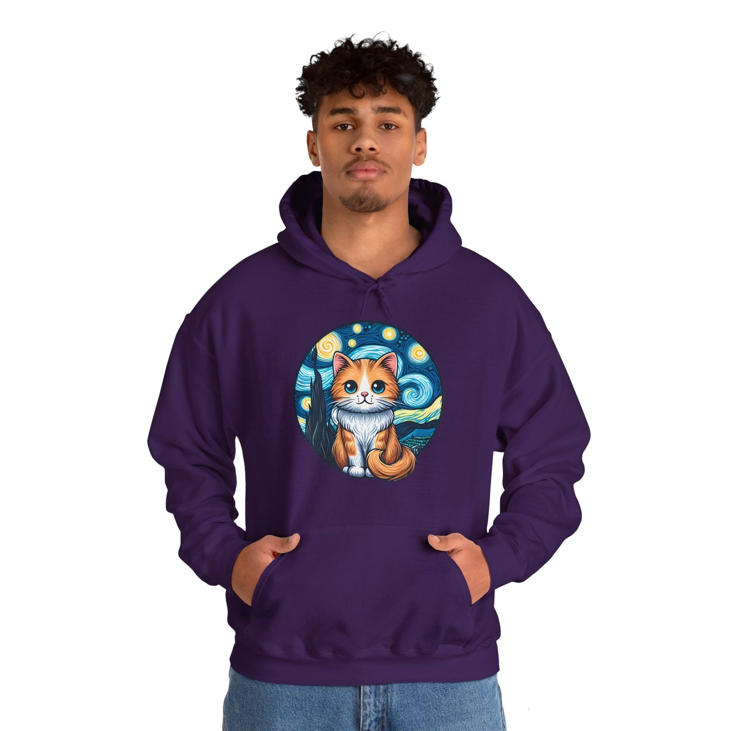 Van Gogh Cat Hoodie