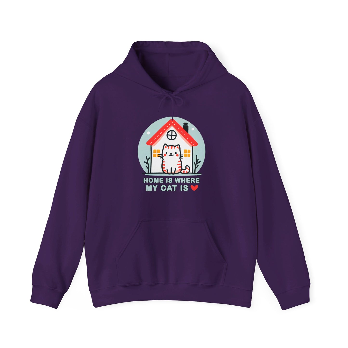Home is Where my Cat is Gender-Neutral Hoodie