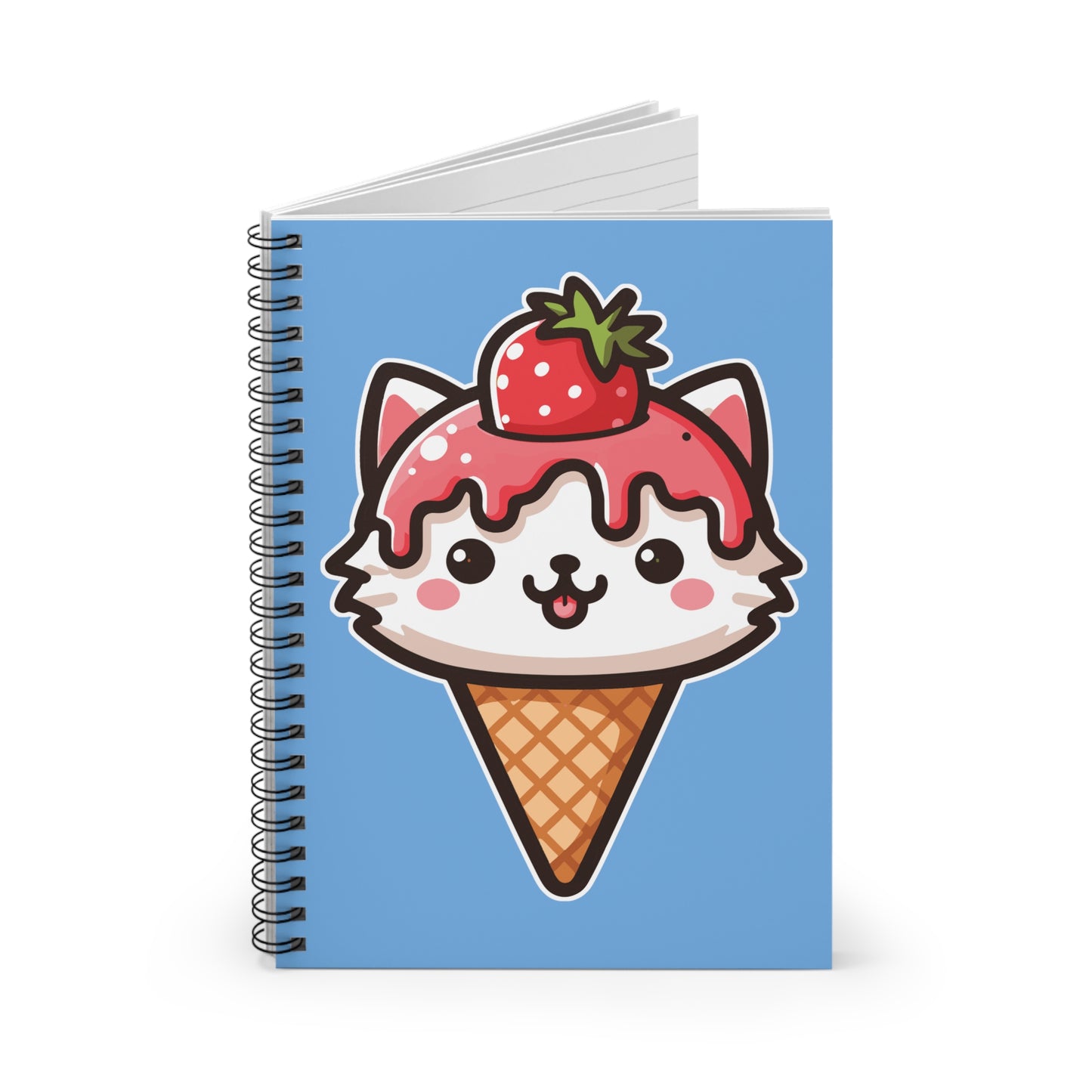 Ice Cream Cat Spiral Notebook