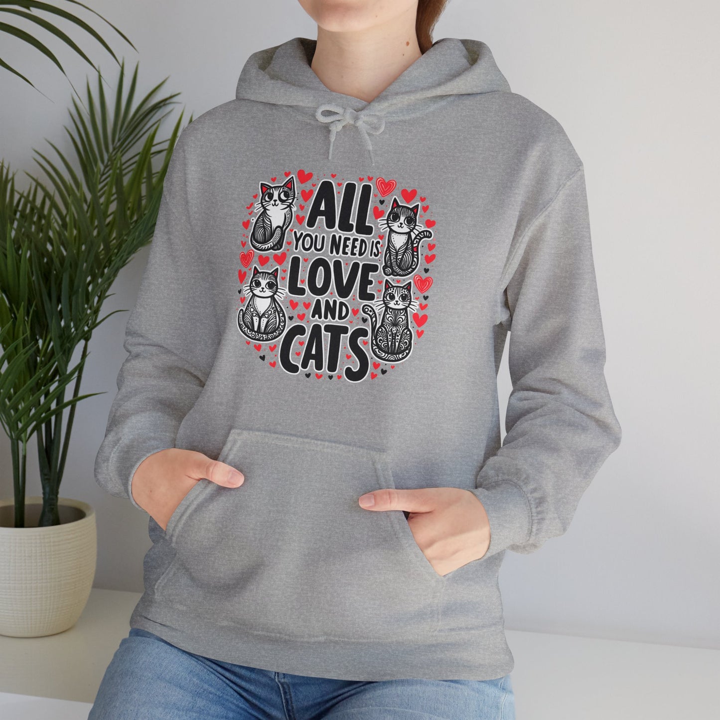 All You Need is Cats Gender-Neutral Hoodie