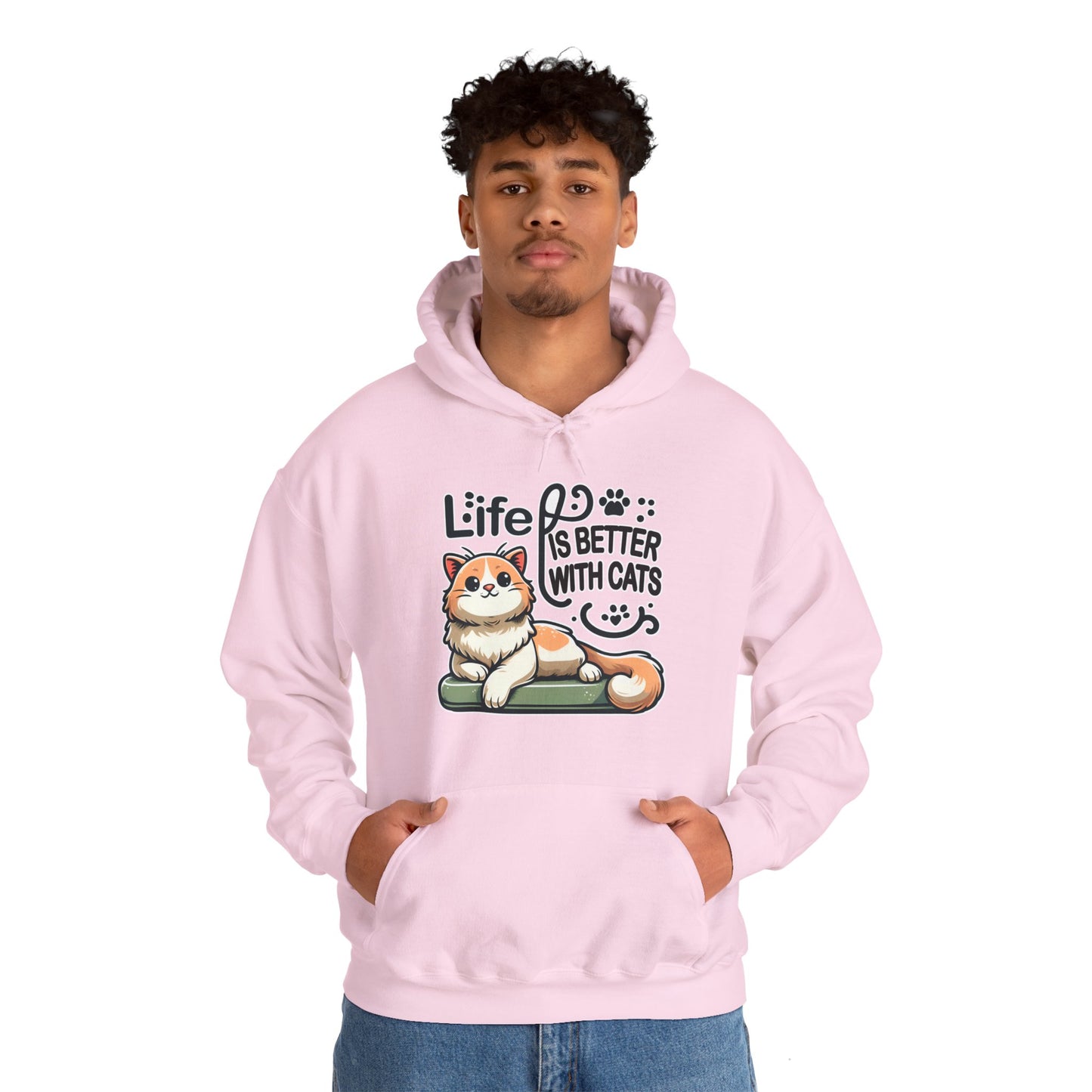 Life is Better with Cats Gender-Neutral Hoodie
