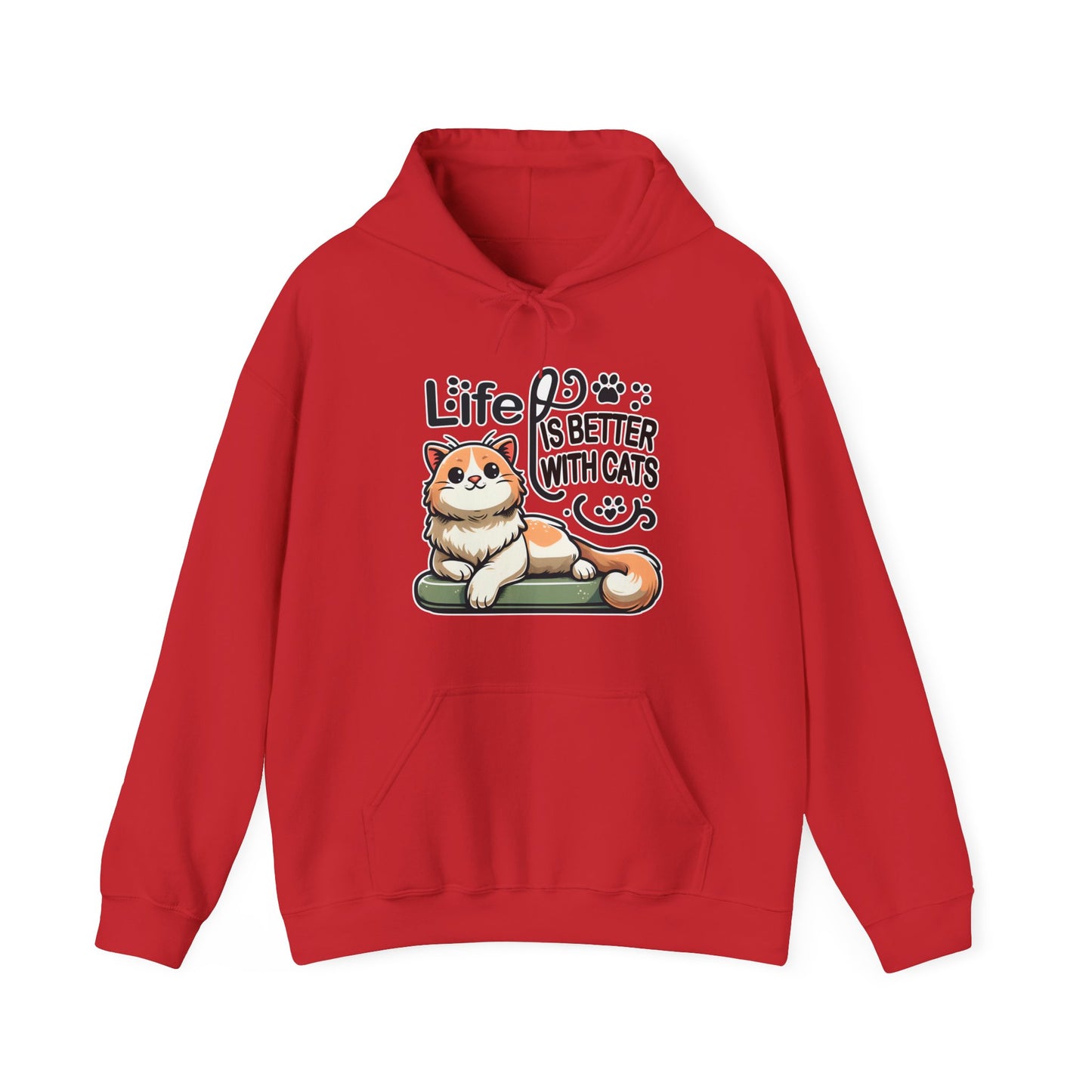 Life is Better with Cats Gender-Neutral Hoodie