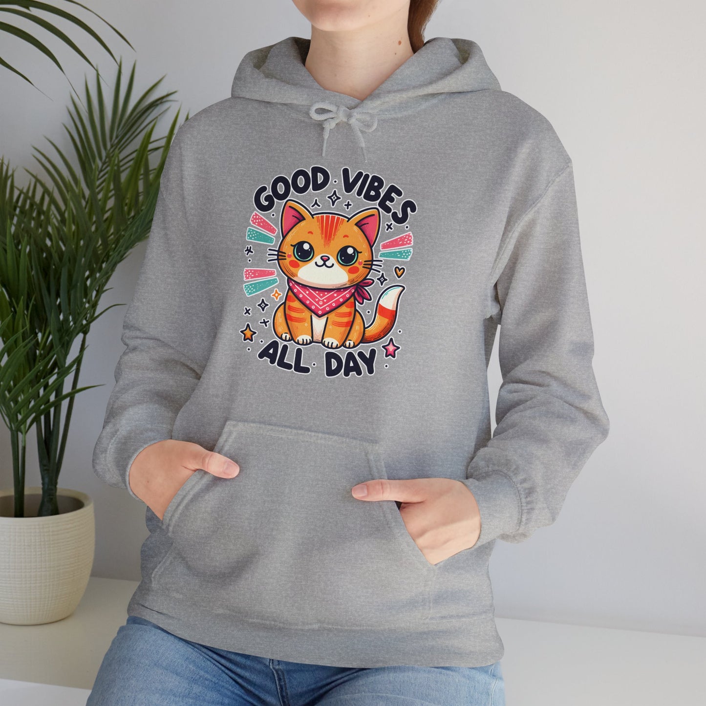 Good Vibes All Day Gender-Neutral Hoodie