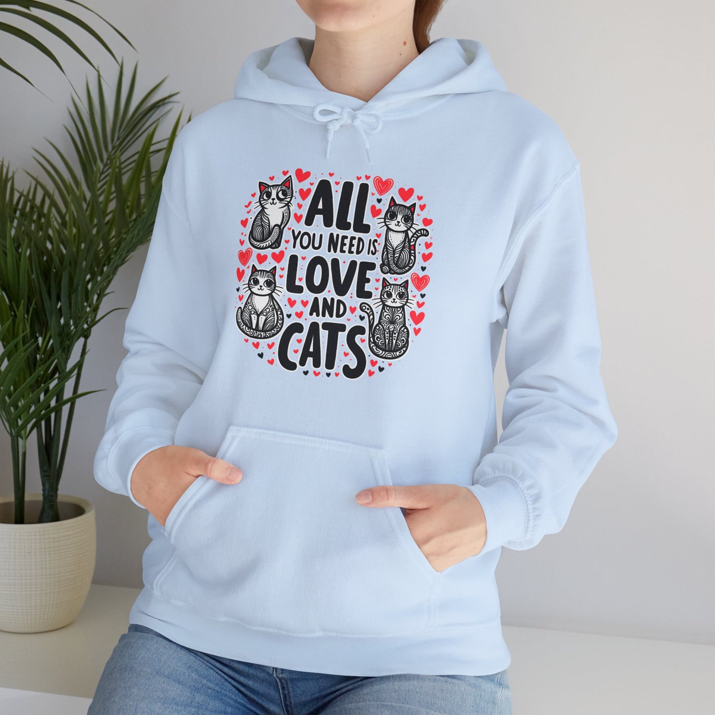 All You Need is Cats Gender-Neutral Hoodie