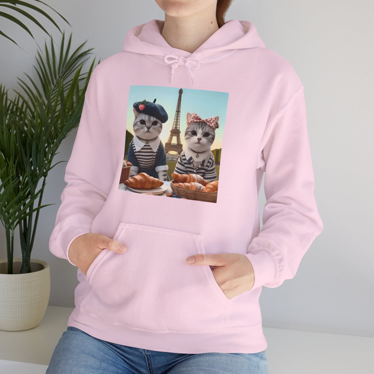 Cats in Paris Gender-Neutral Hoodie