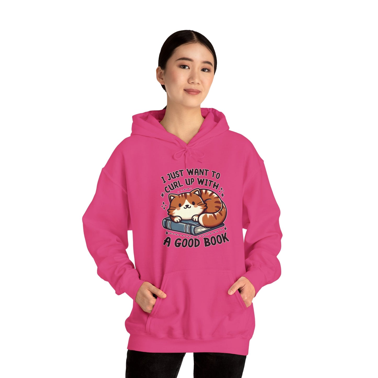 Curl Up With a Good Book Gender-Neutral Hoodie