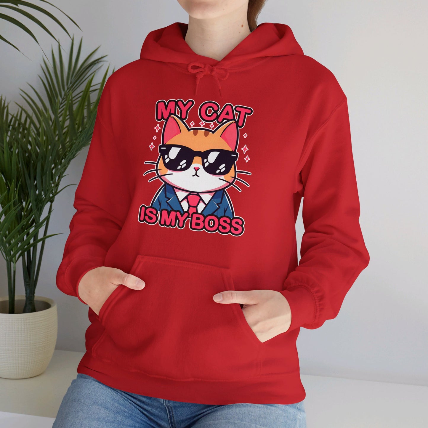 My Cat is my Boss Gender-Neutral Hoodie