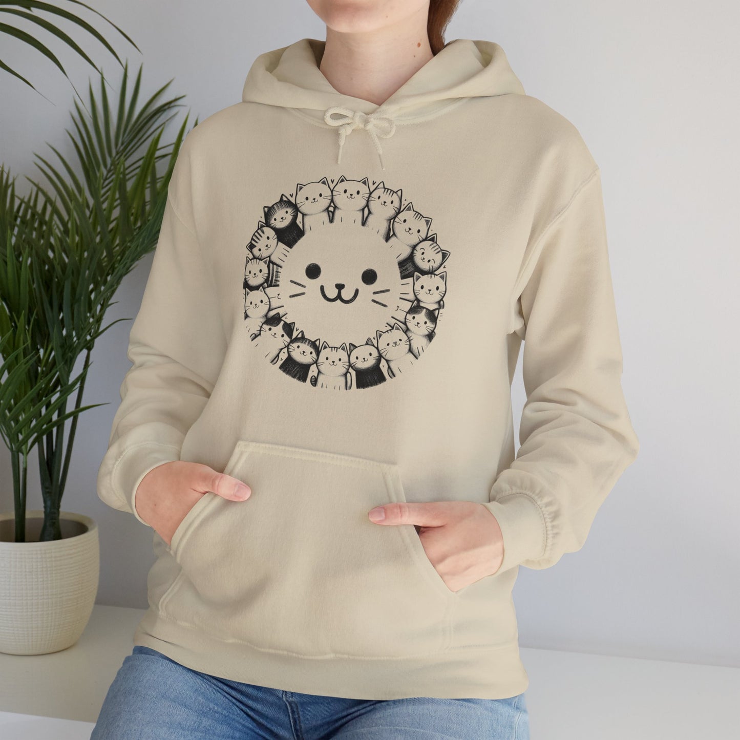 Happy Cats Gender-Neutral Hoodie