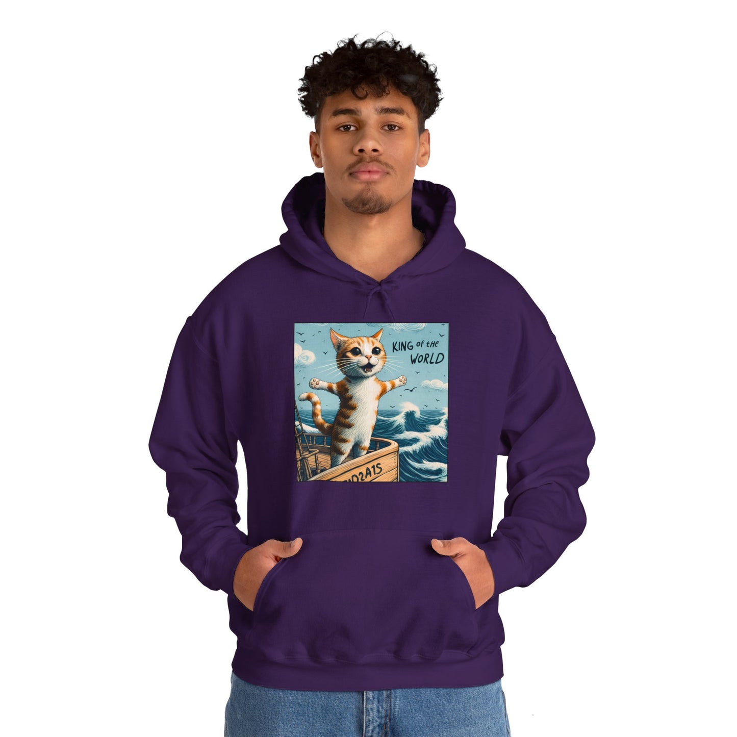 King of the World Gender-Neutral Hoodie