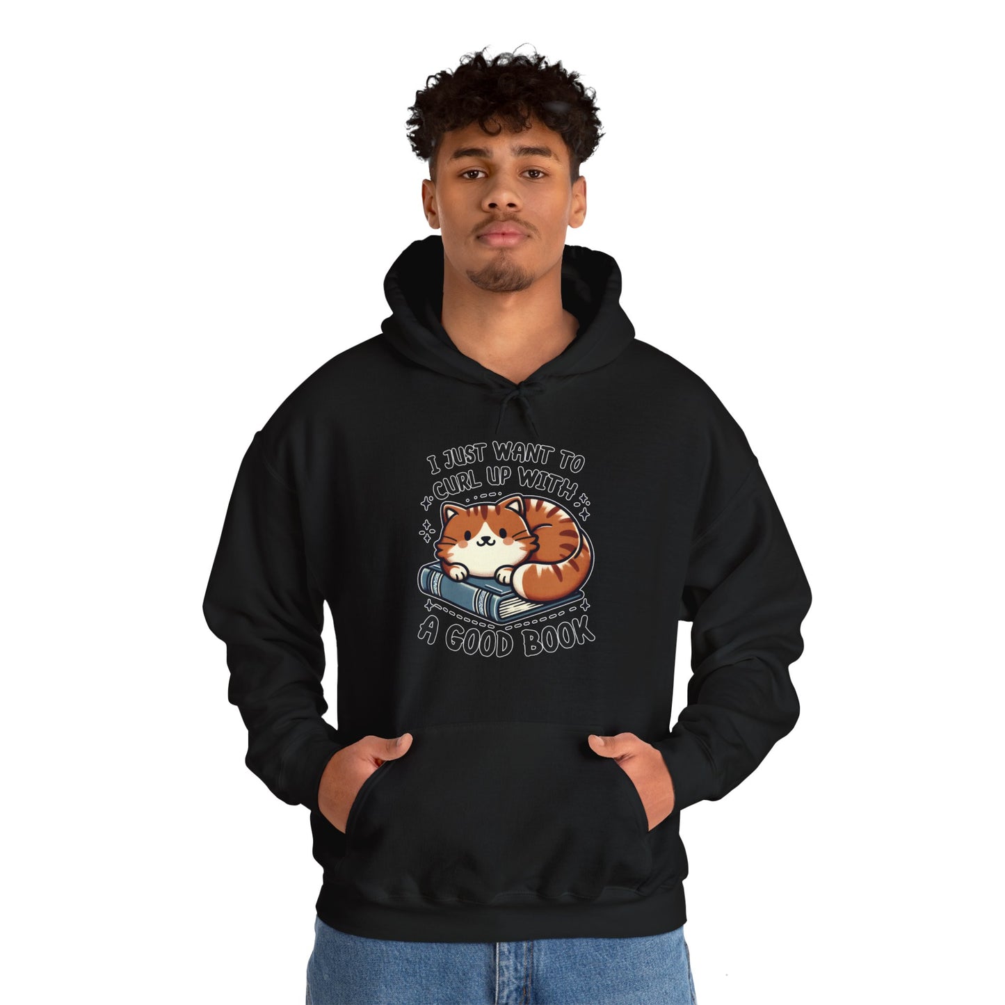Curl Up With a Good Book Gender-Neutral Hoodie