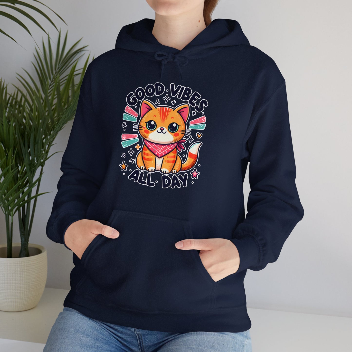 Good Vibes All Day Gender-Neutral Hoodie