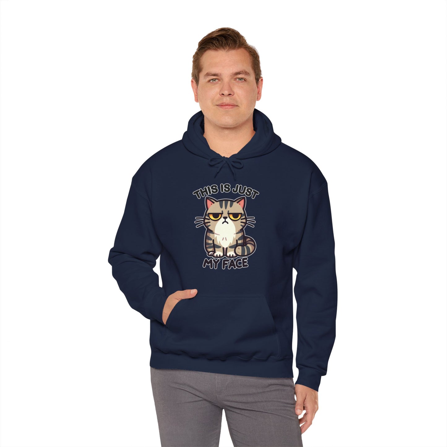 This is Just My Face Gender-Neutral Hoodie