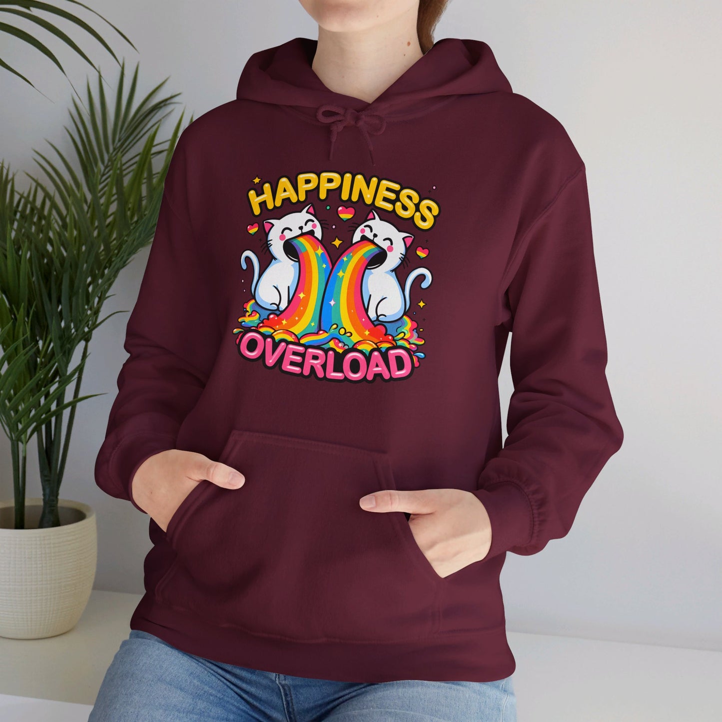 Happiness Overload Gender-Neutral Hoodie