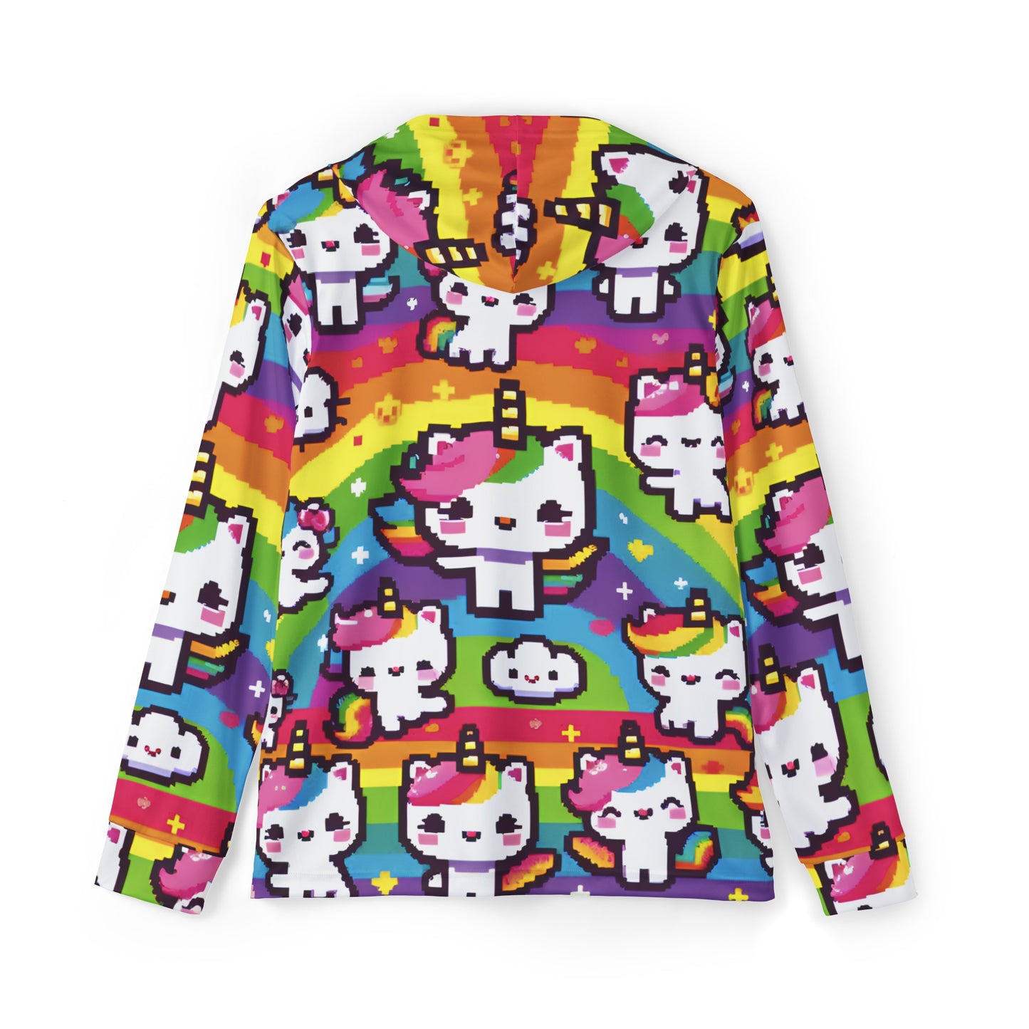 Pixel Pride Unicorn Cats Unisex Lightweight Hoodie