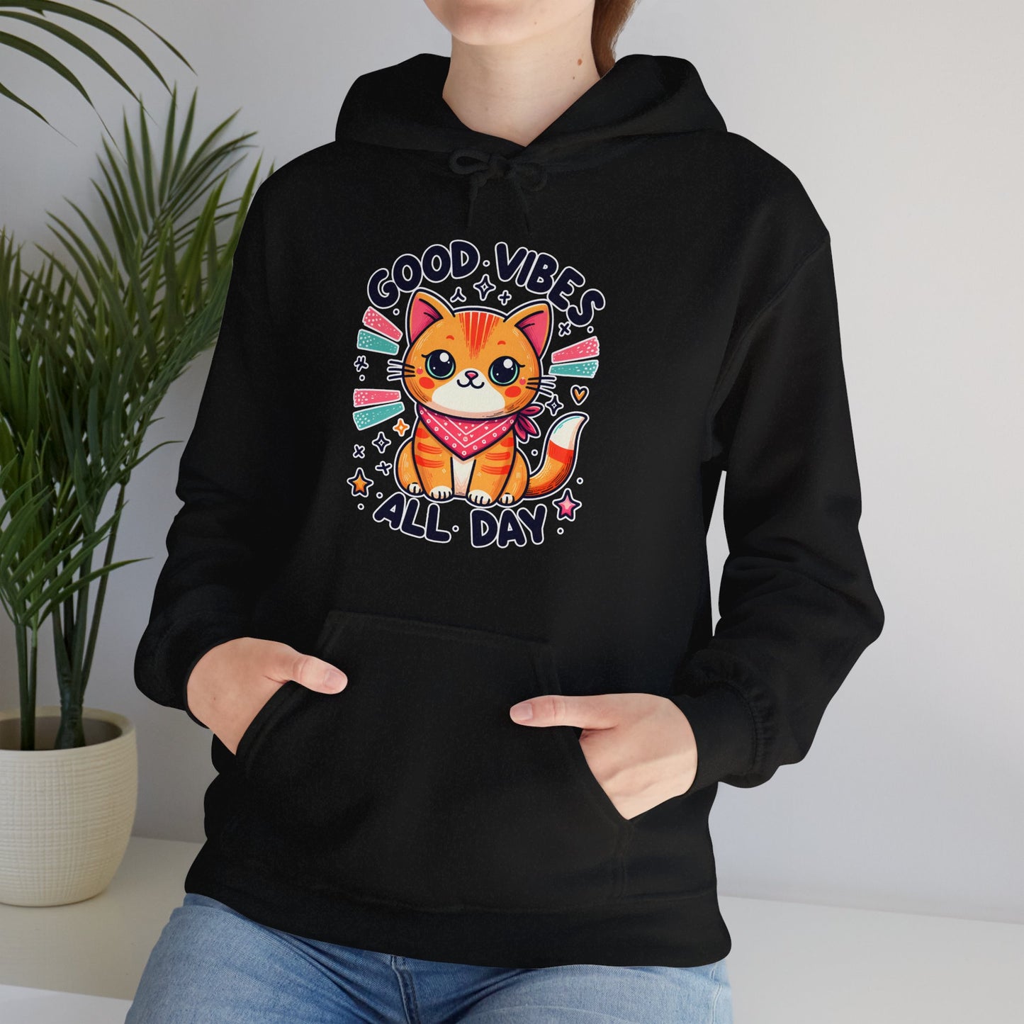 Good Vibes All Day Gender-Neutral Hoodie