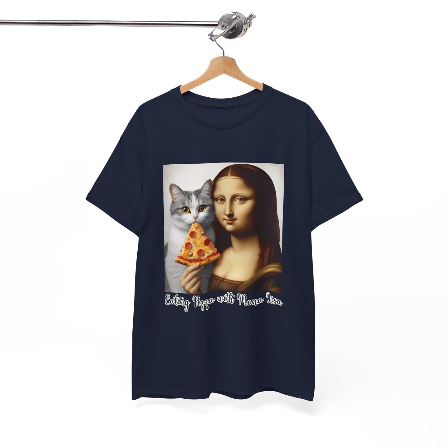 Eating Pizza with Mona Lisa T-Shirt