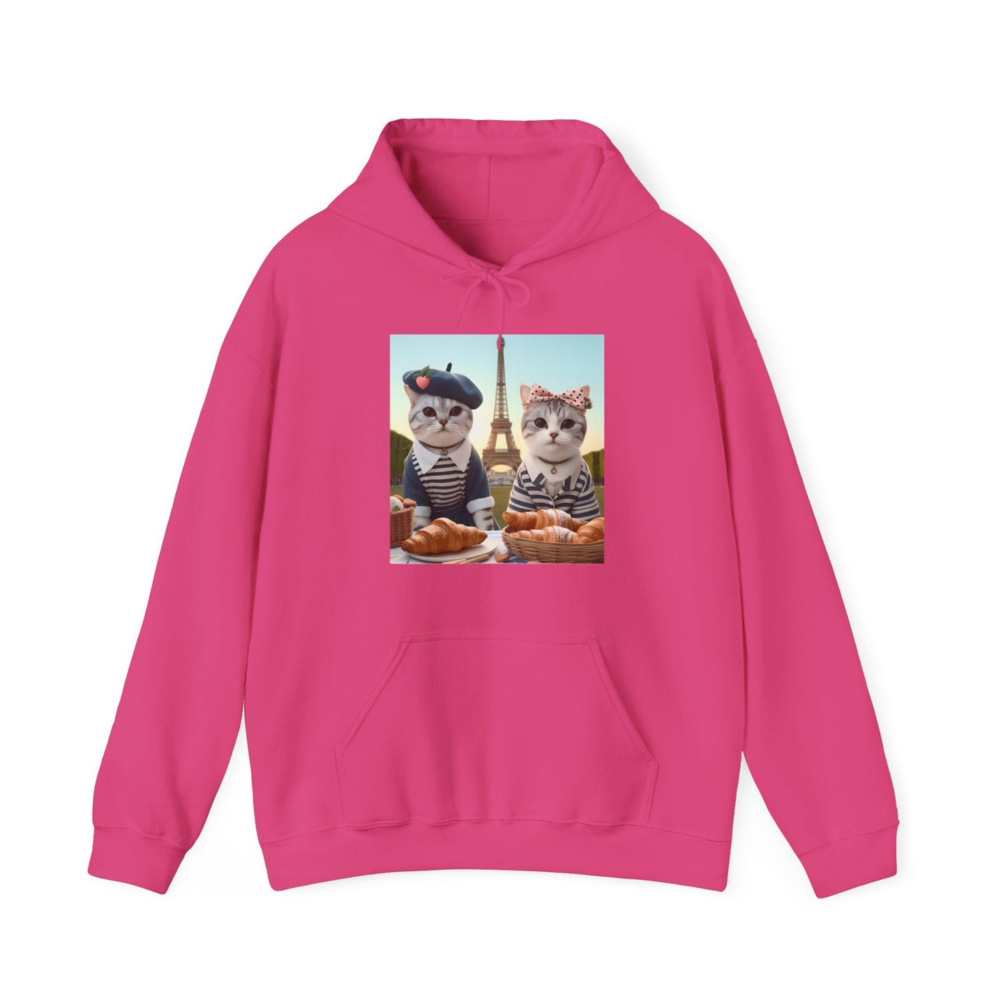 Cats in Paris Gender-Neutral Hoodie