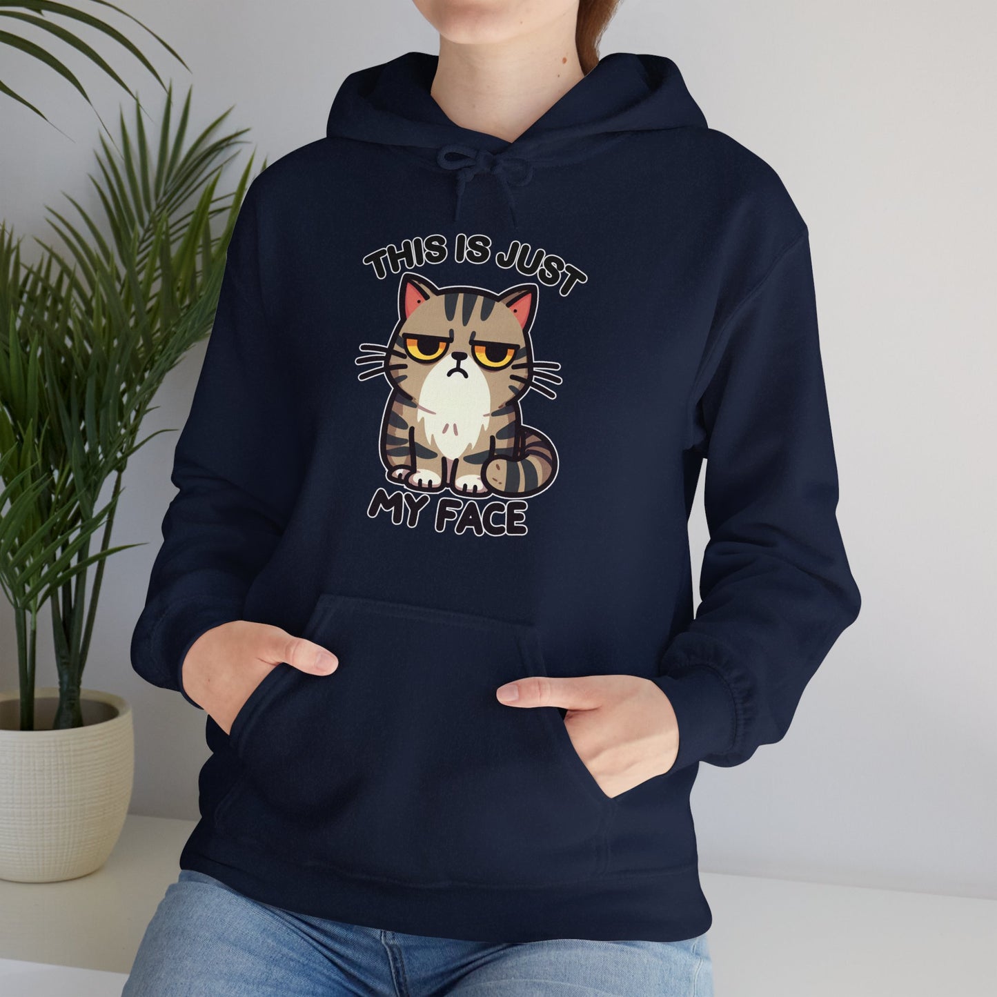 This is Just My Face Gender-Neutral Hoodie