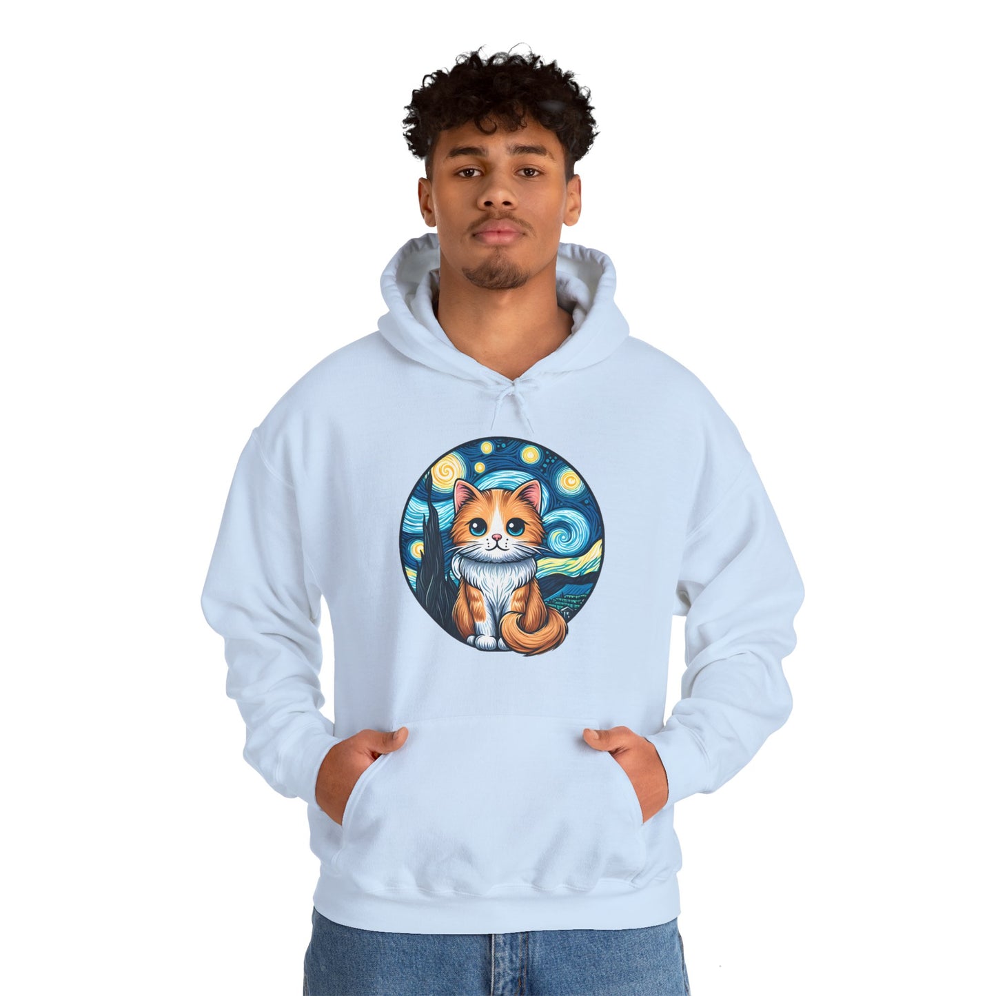 Van Gogh Cat Hoodie