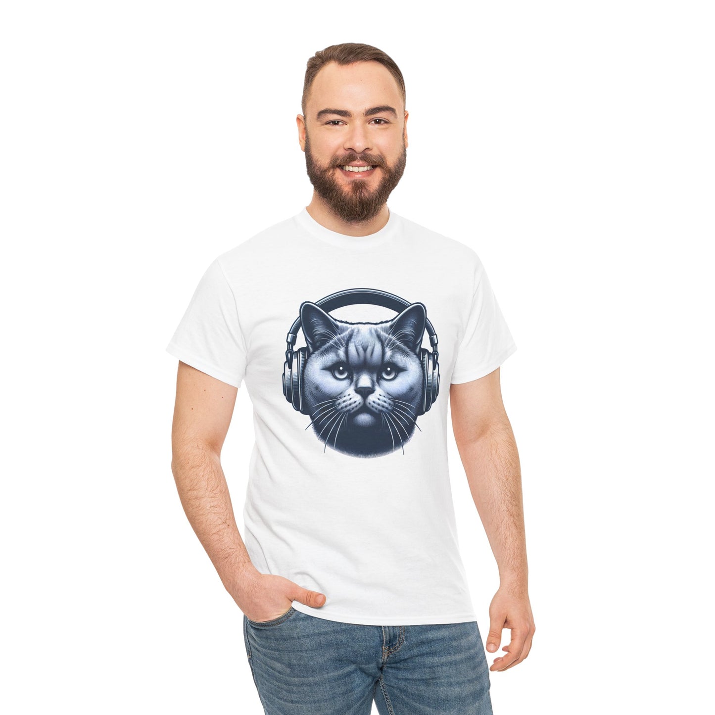 Headphones Cat T-Shirt