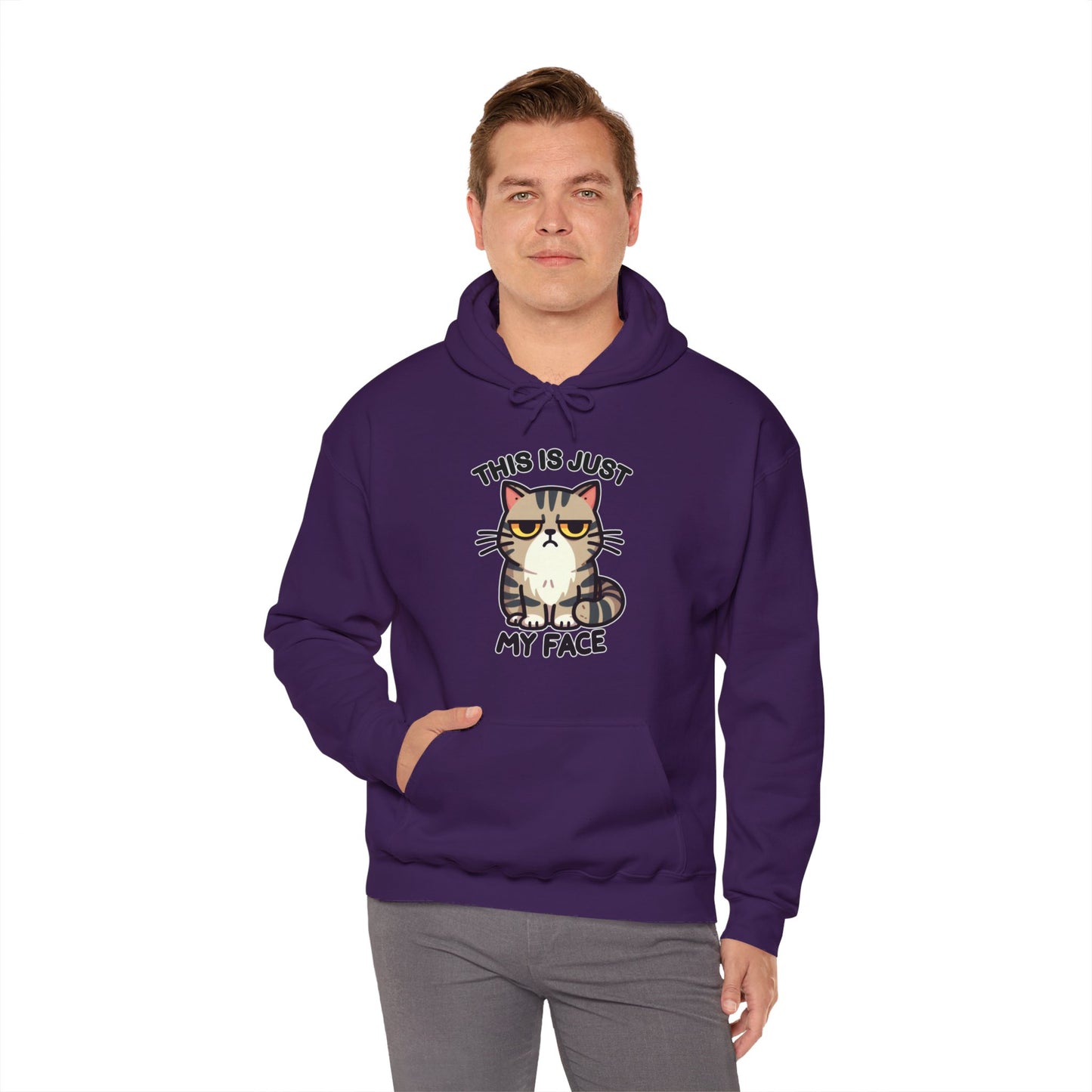 This is Just My Face Gender-Neutral Hoodie