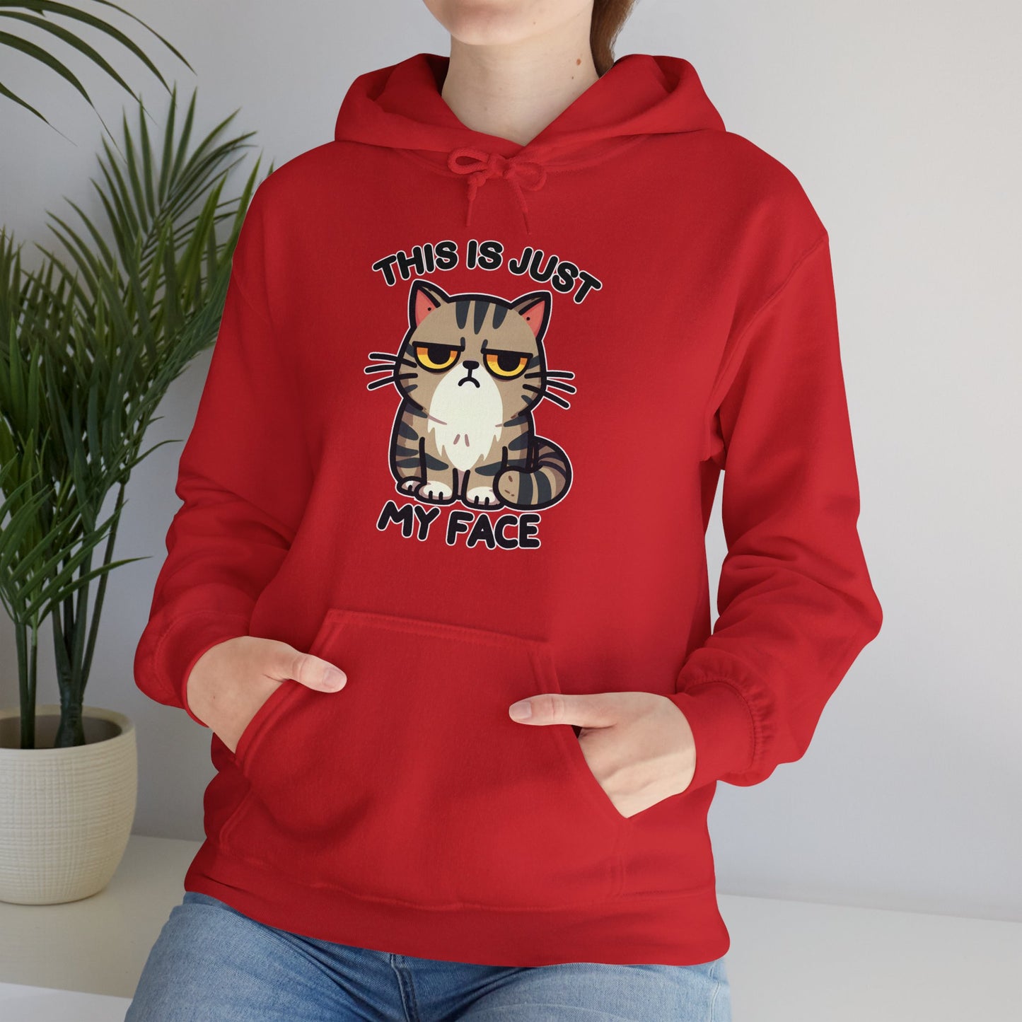 This is Just My Face Gender-Neutral Hoodie