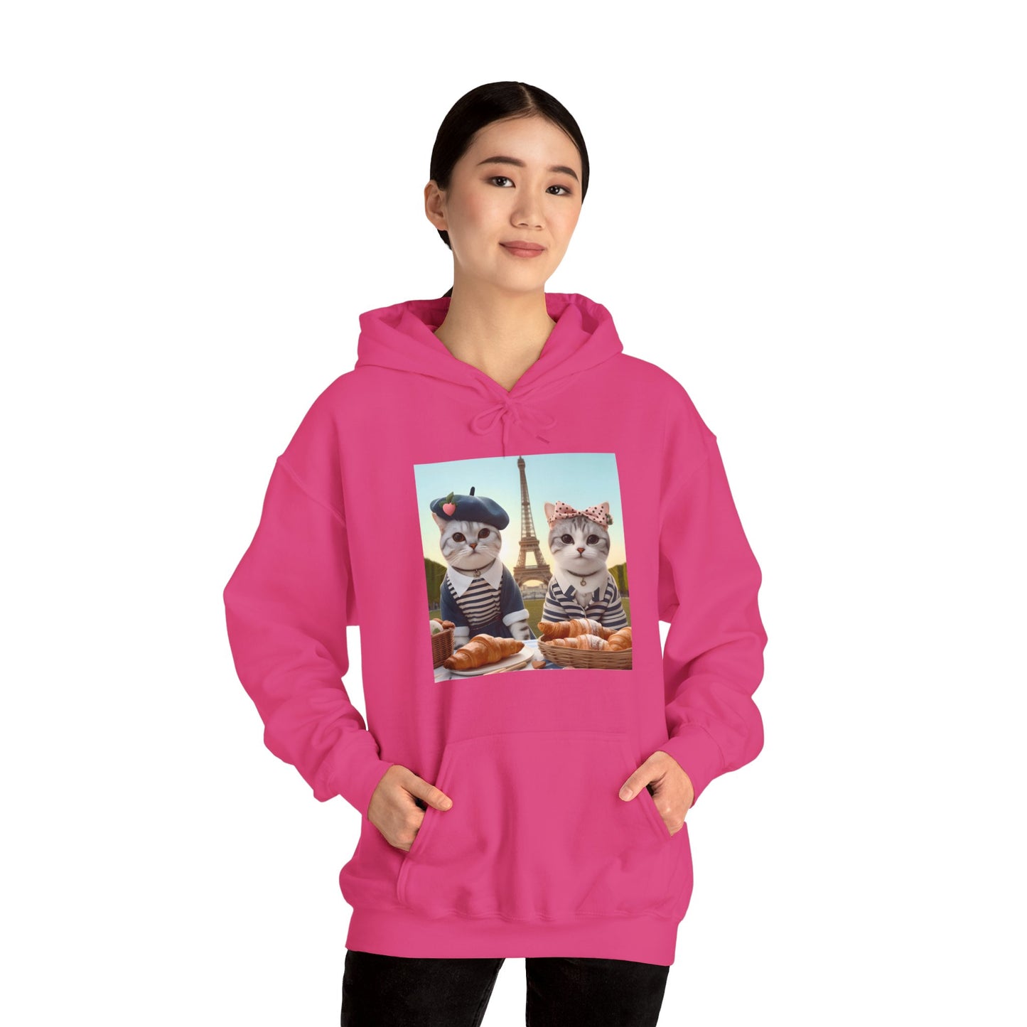 Cats in Paris Gender-Neutral Hoodie