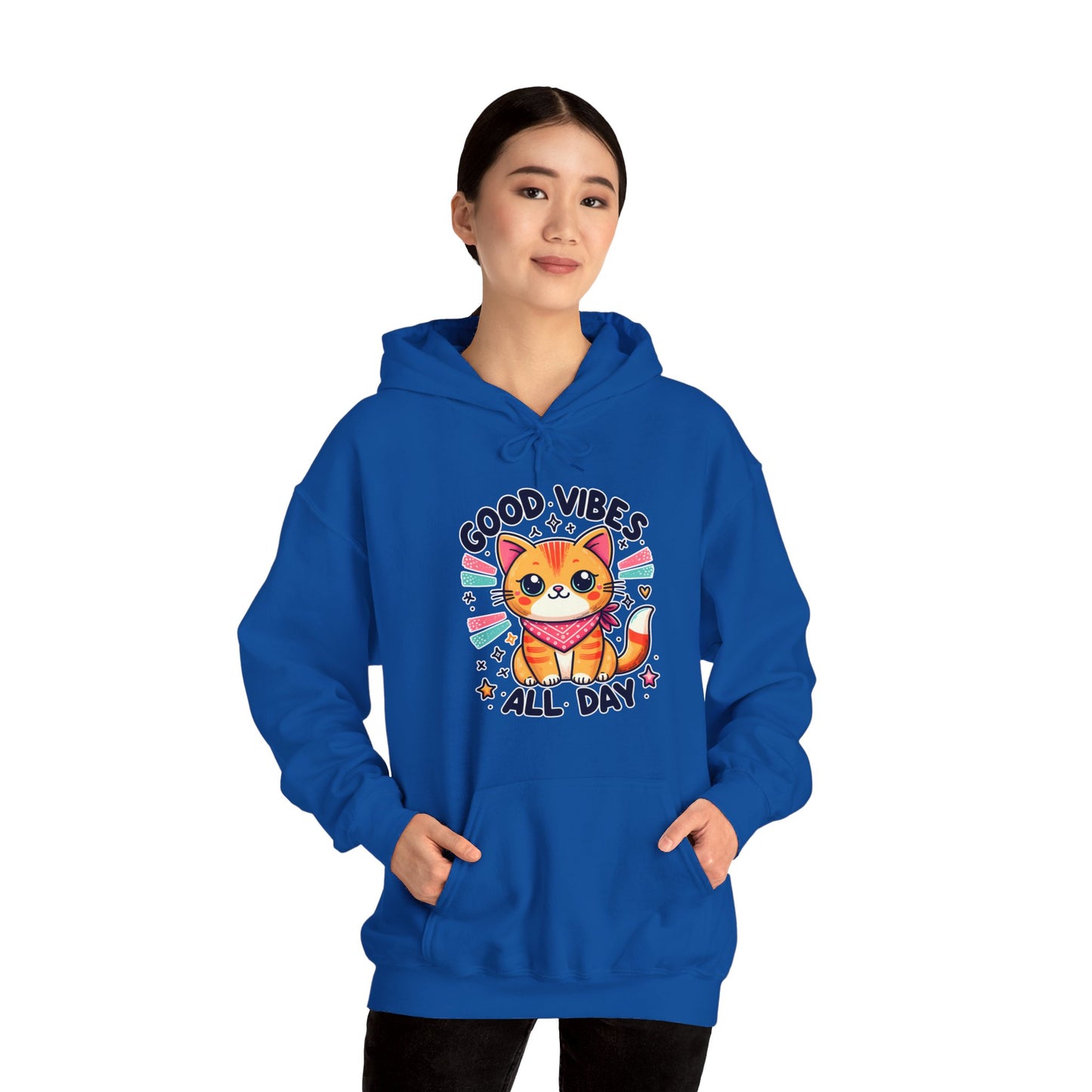 Good Vibes All Day Gender-Neutral Hoodie