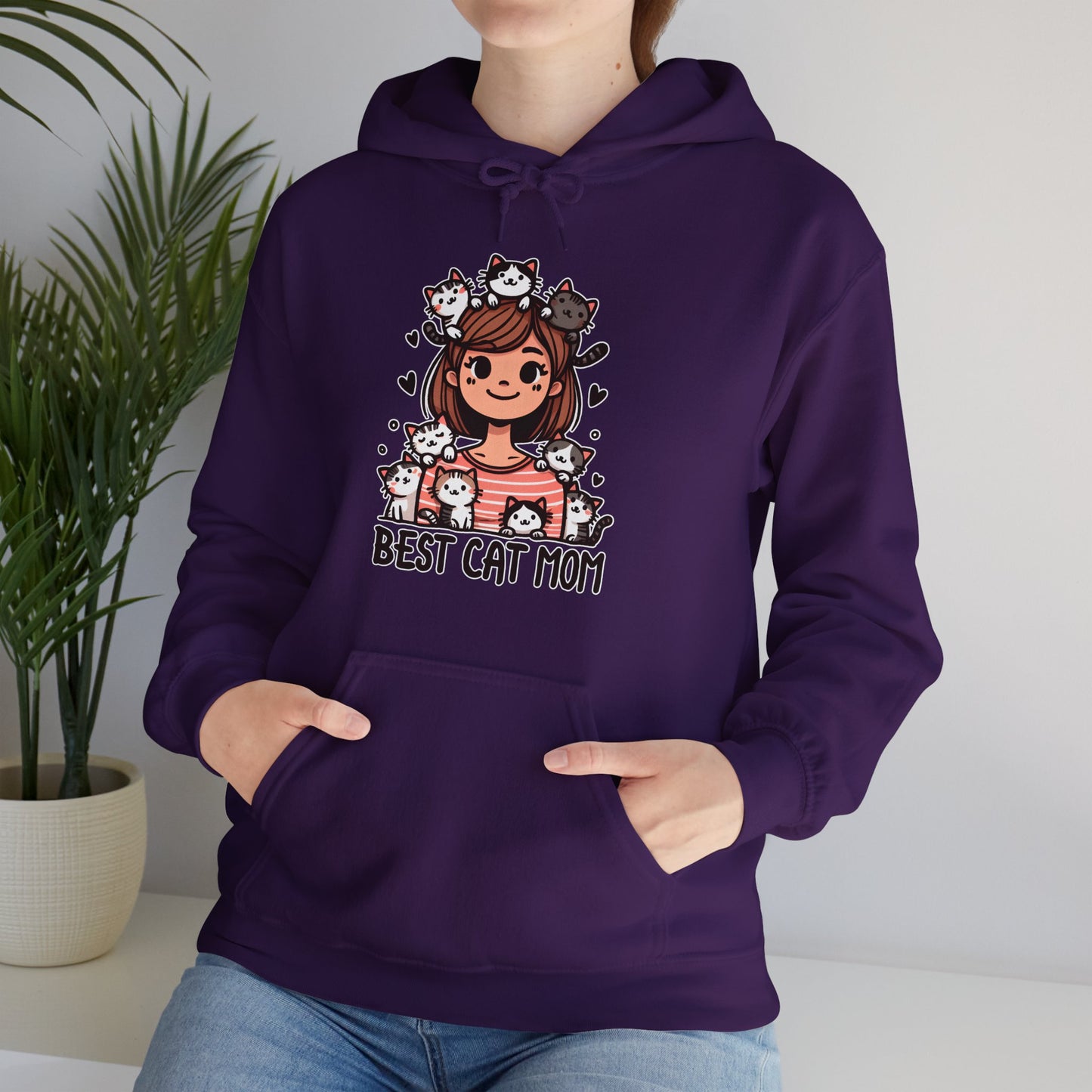 Best Cat Mom Gender-Neutral Hoodie