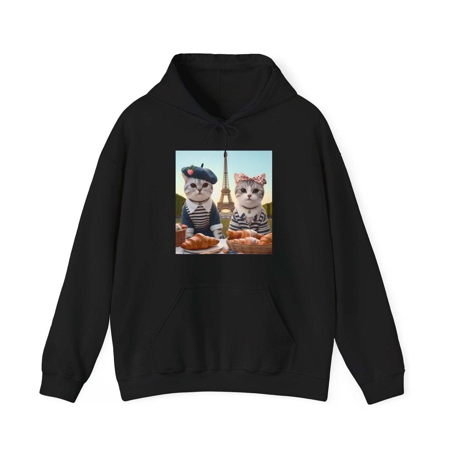 Cats in Paris Gender-Neutral Hoodie
