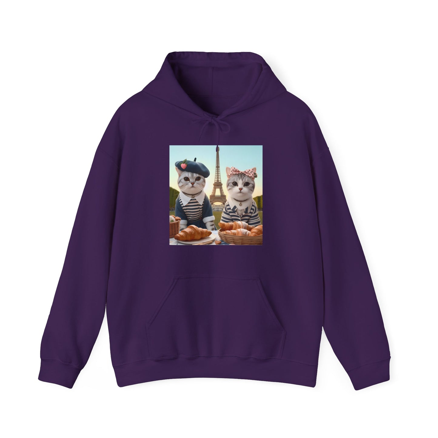 Cats in Paris Gender-Neutral Hoodie