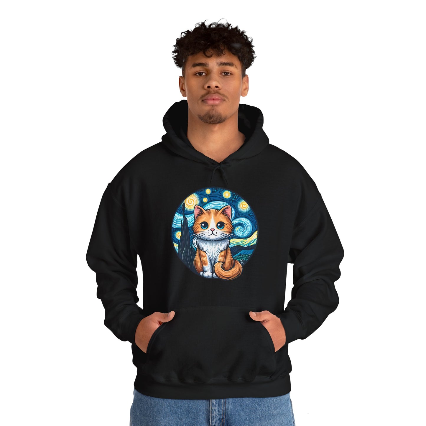 Van Gogh Cat Hoodie
