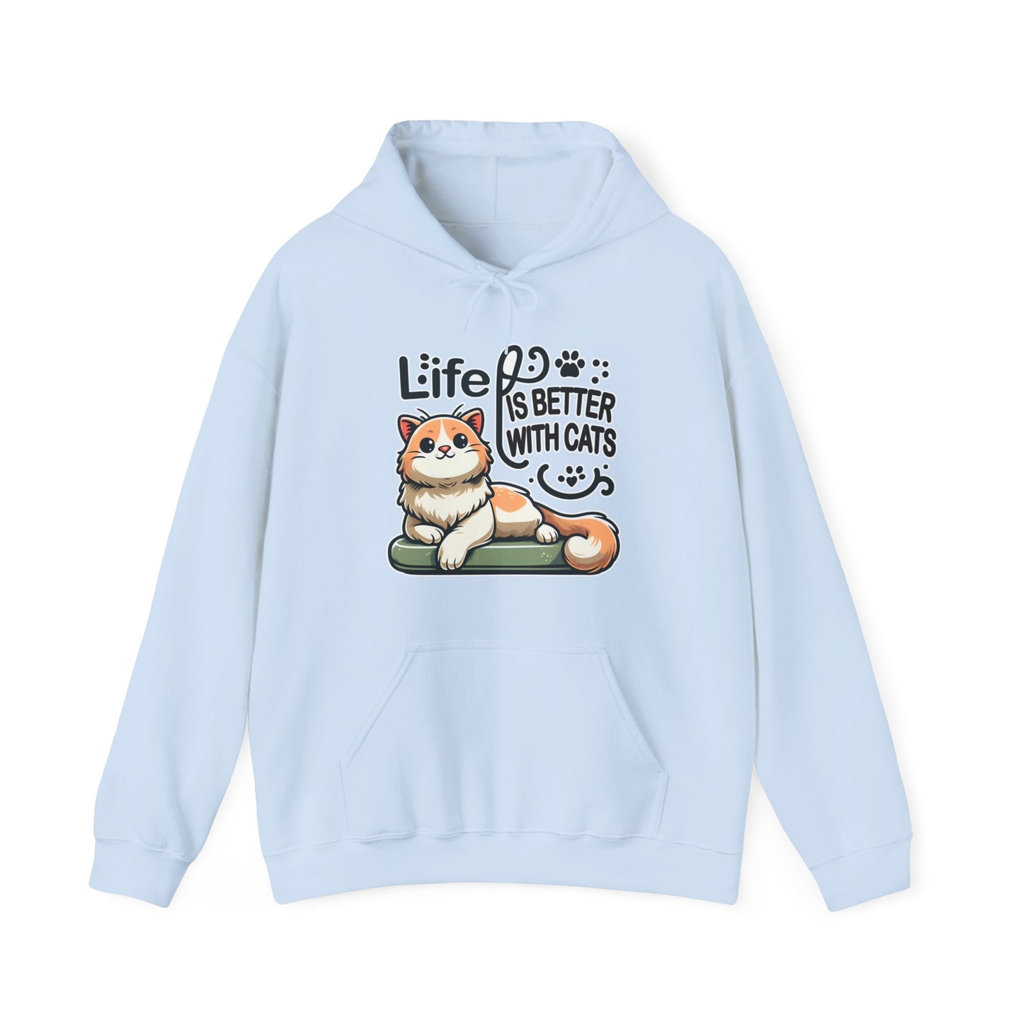 Life is Better with Cats Gender-Neutral Hoodie