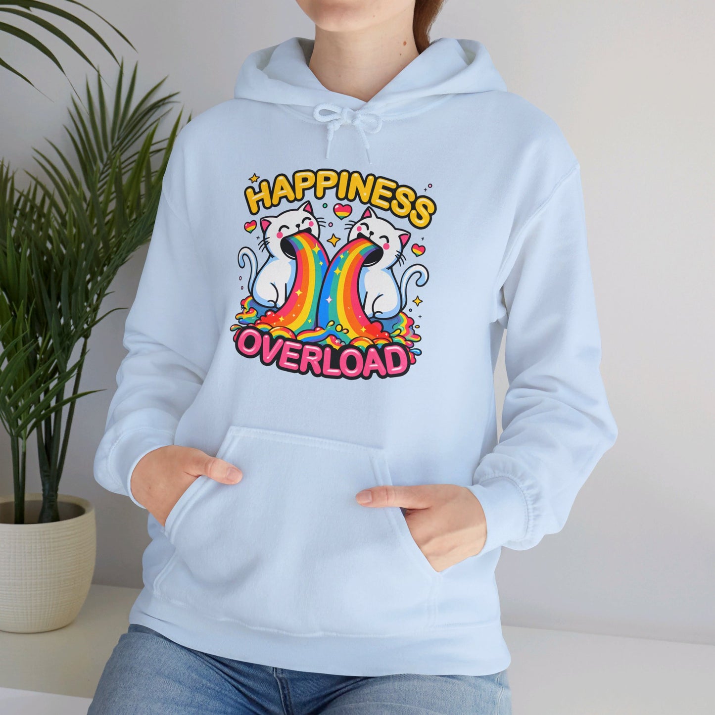 Happiness Overload Gender-Neutral Hoodie