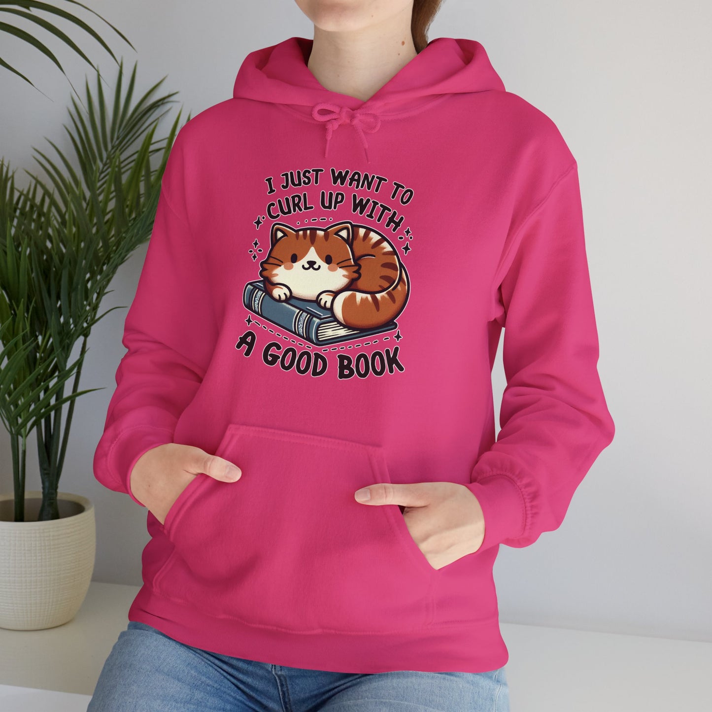 Curl Up With a Good Book Gender-Neutral Hoodie
