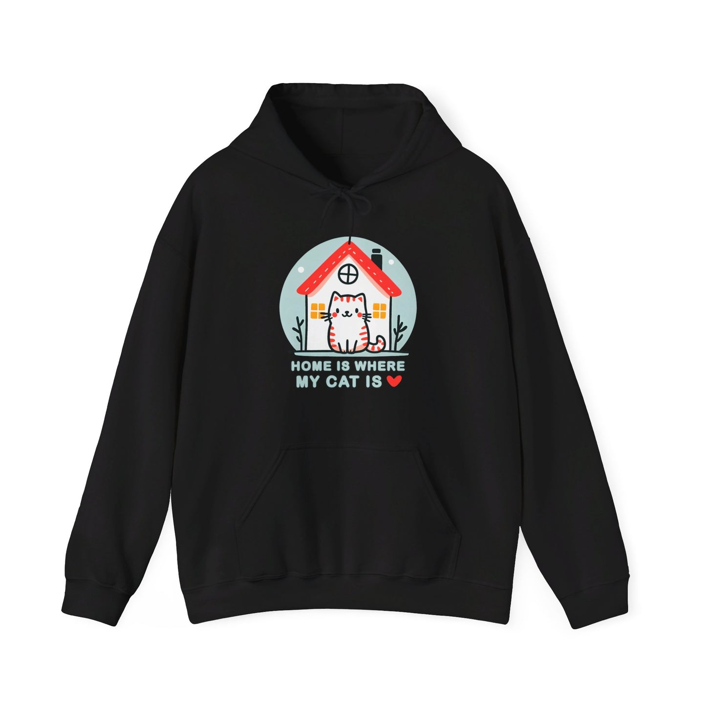 Home is Where my Cat is Gender-Neutral Hoodie