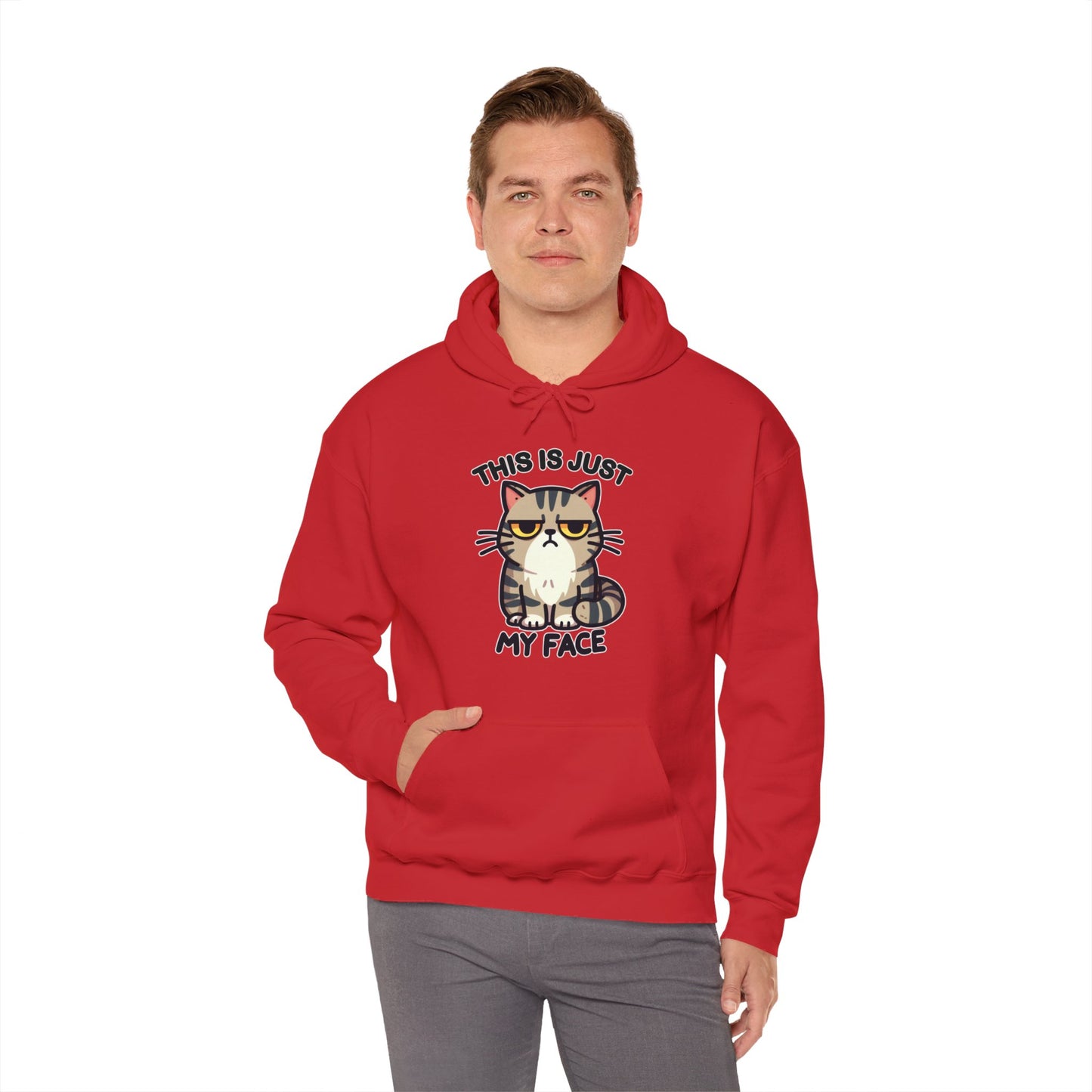 This is Just My Face Gender-Neutral Hoodie