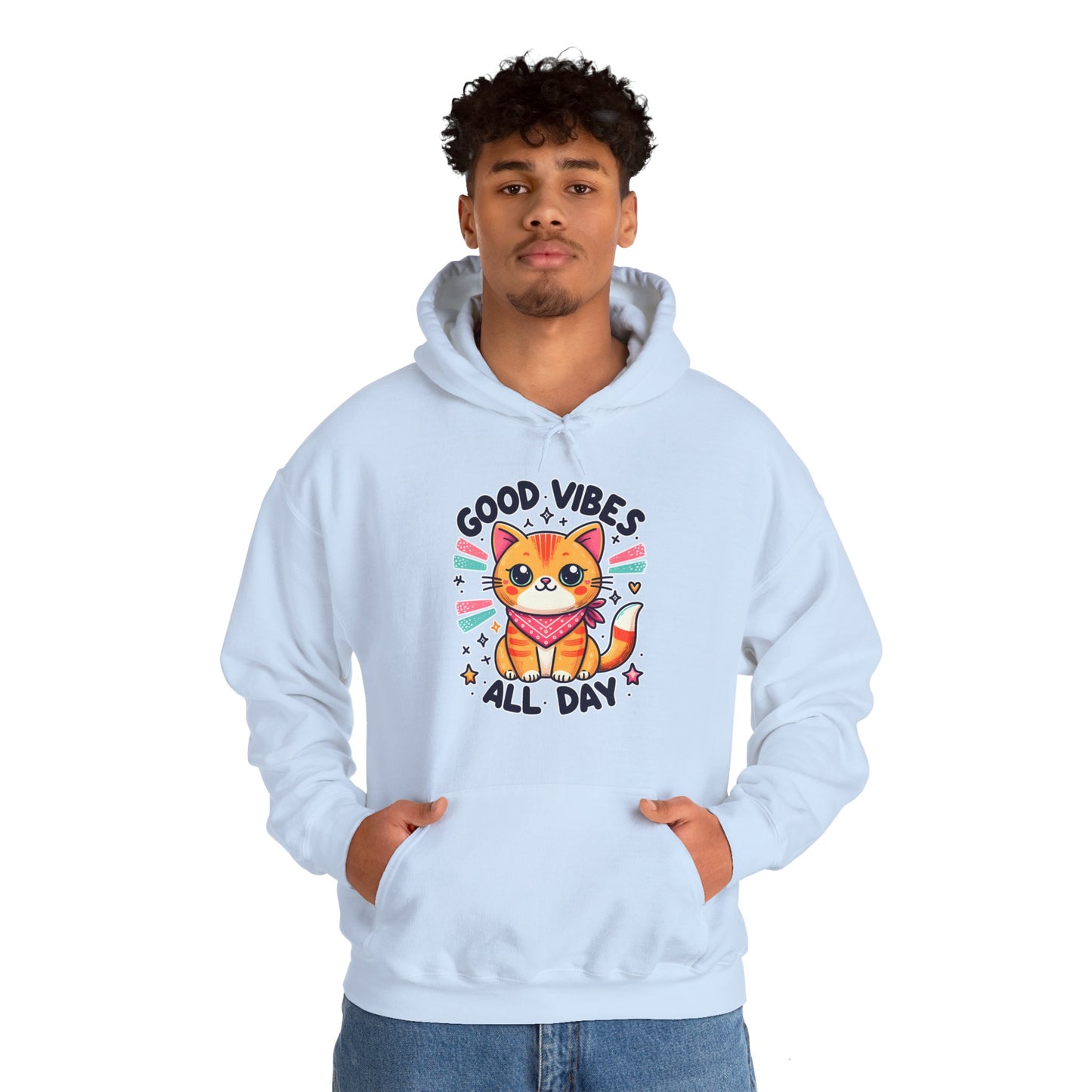 Good Vibes All Day Gender-Neutral Hoodie