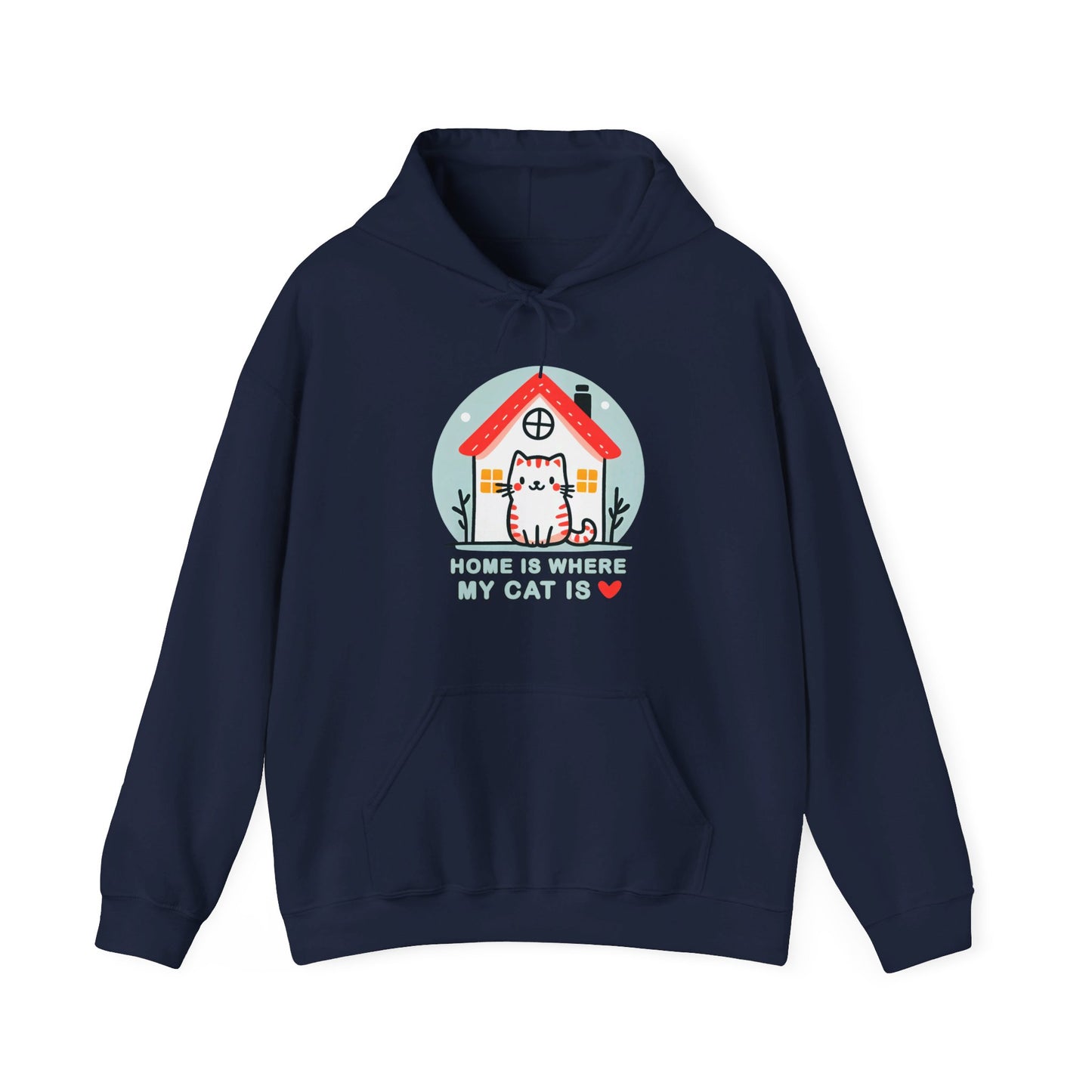 Home is Where my Cat is Gender-Neutral Hoodie