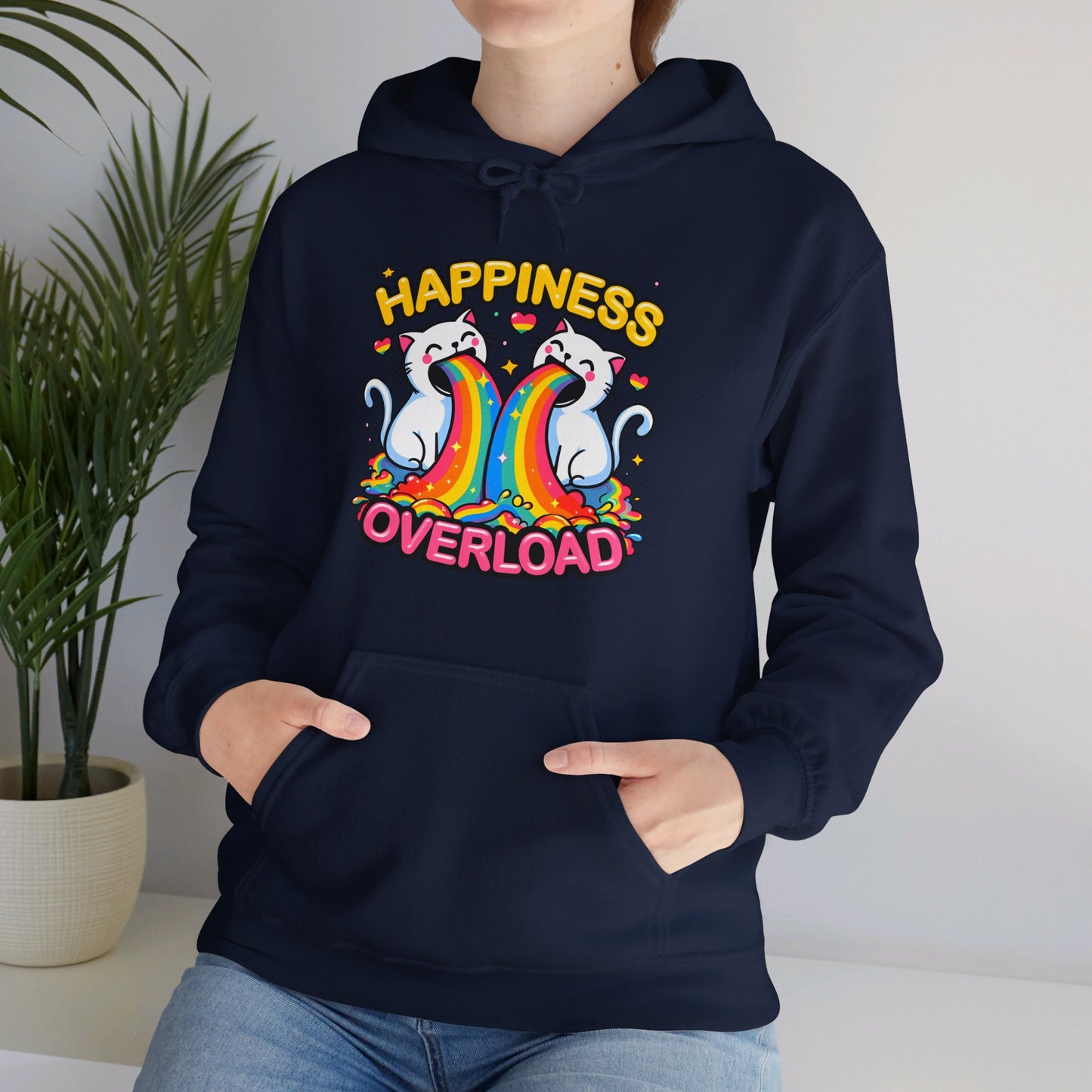Happiness Overload Gender-Neutral Hoodie