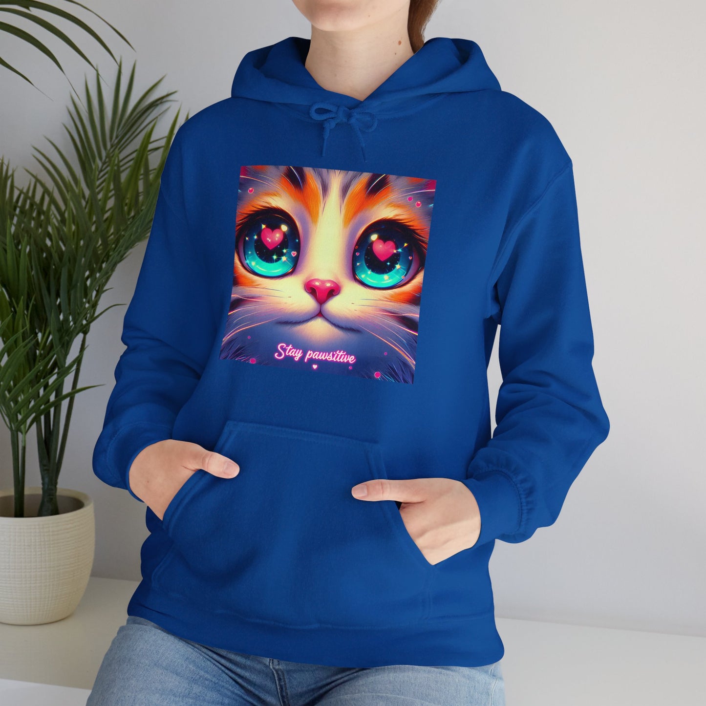 Stay Pawsitive Gender-Neutral Hoodie