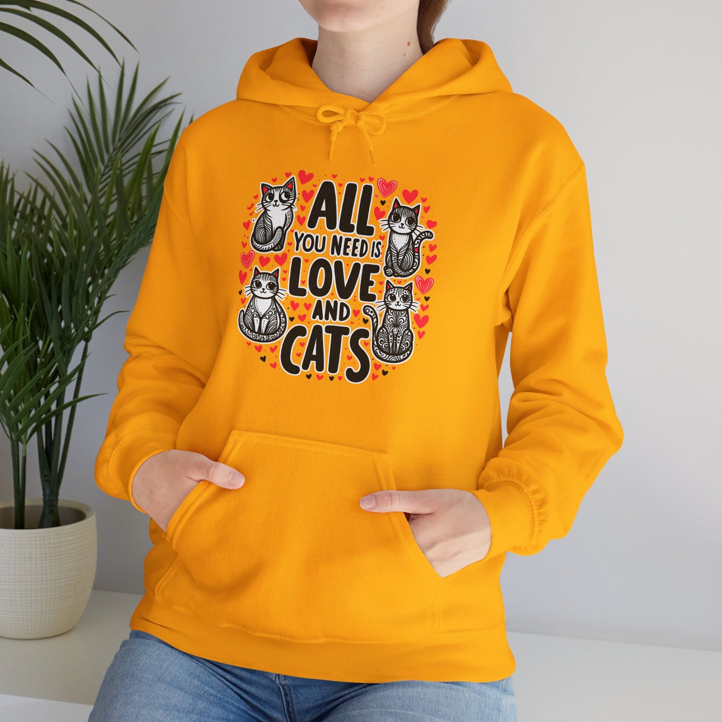 All You Need is Cats Gender-Neutral Hoodie