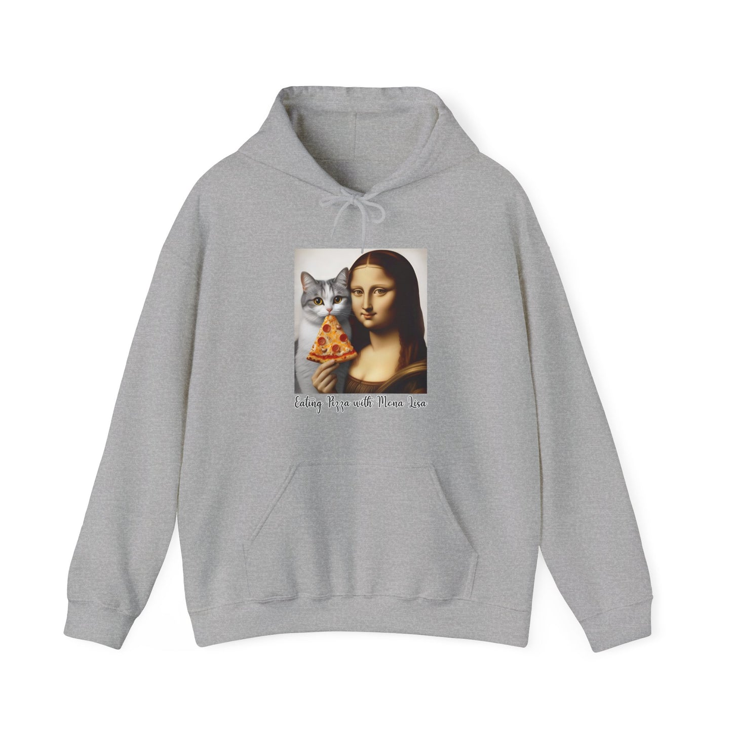 Eating Pizza with Mona Lisa Hoodie