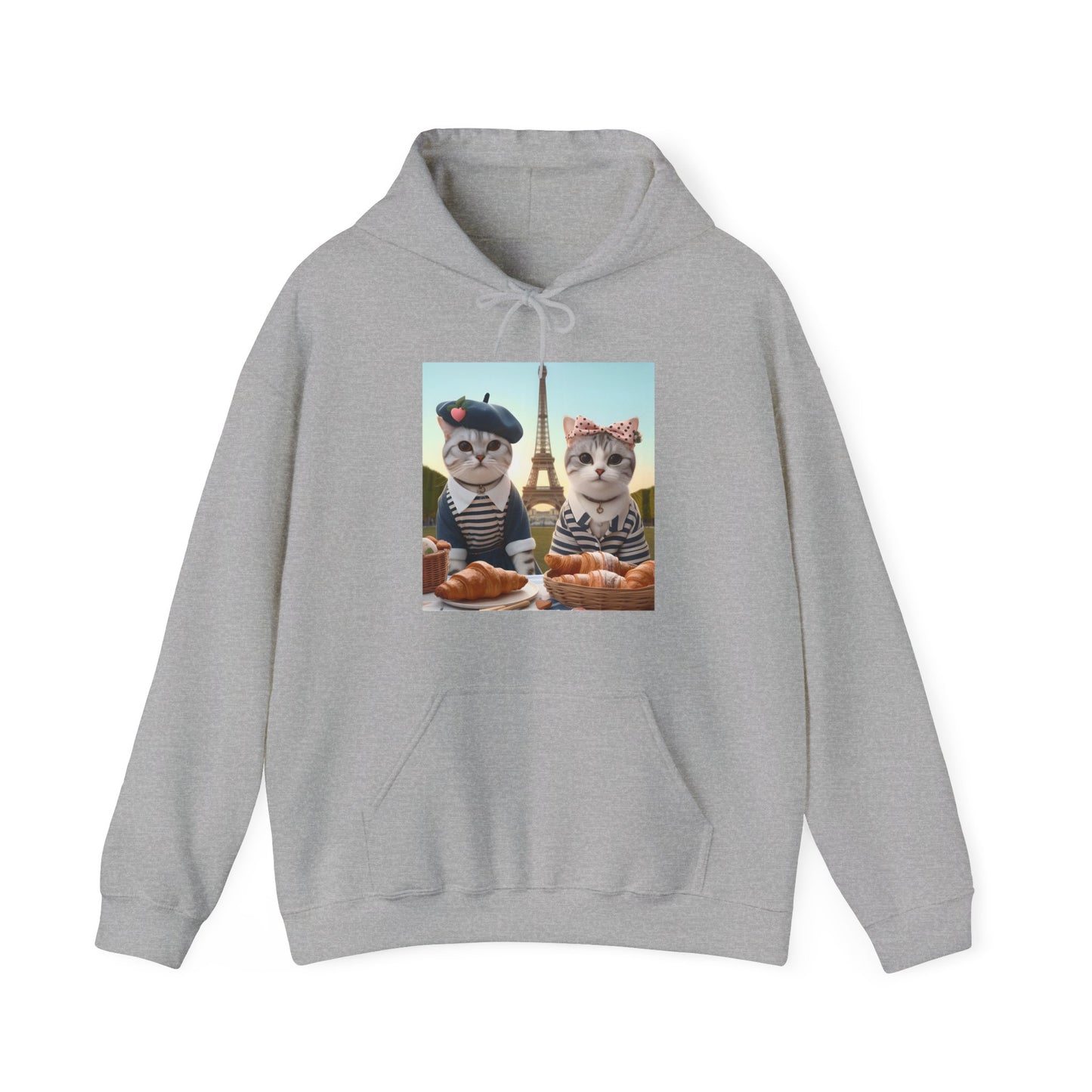 Cats in Paris Gender-Neutral Hoodie