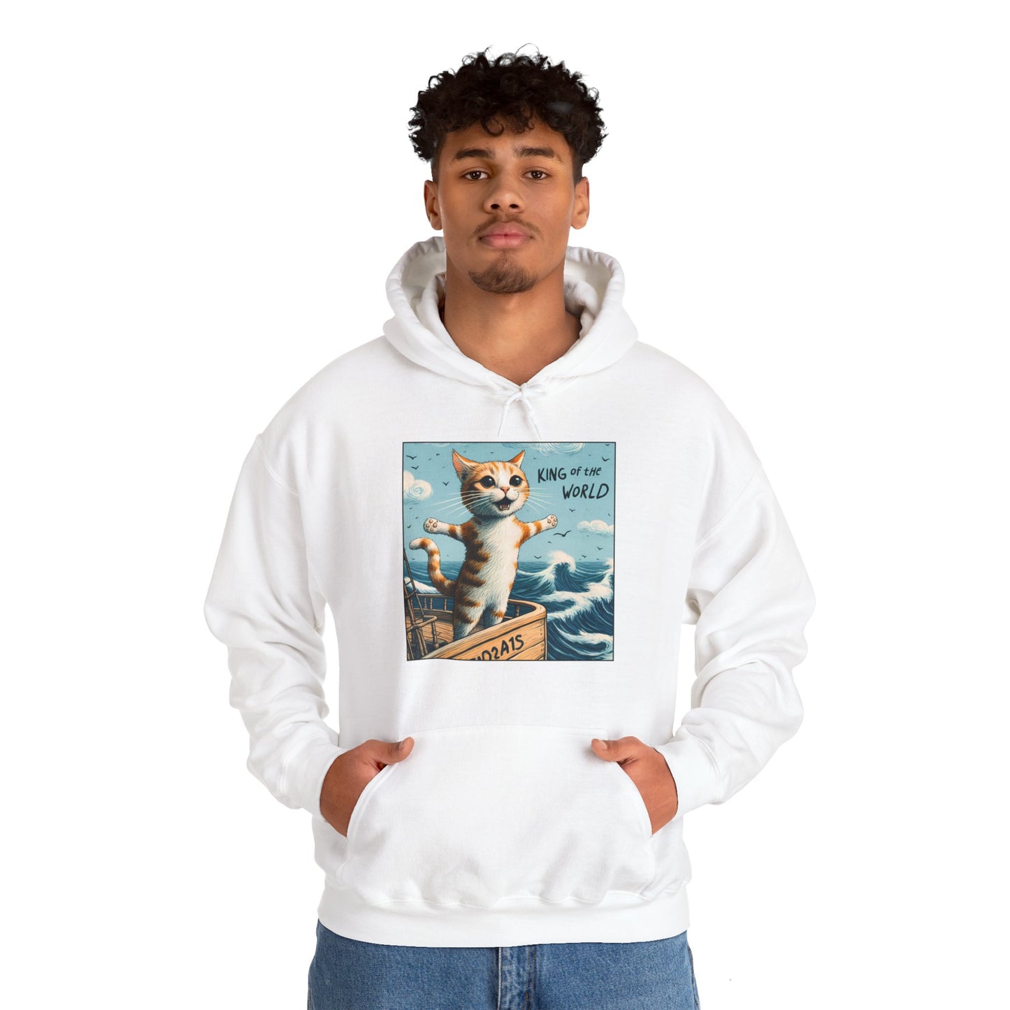 King of the World Gender-Neutral Hoodie