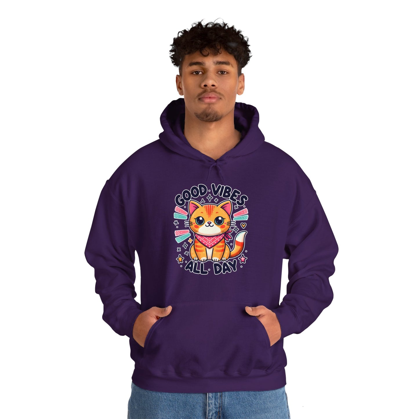 Good Vibes All Day Gender-Neutral Hoodie