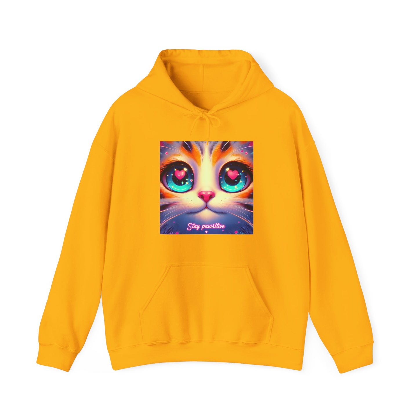 Stay Pawsitive Gender-Neutral Hoodie