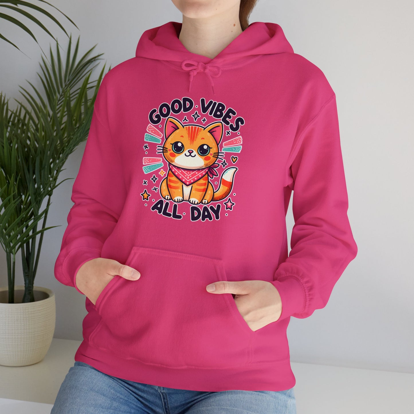 Good Vibes All Day Gender-Neutral Hoodie