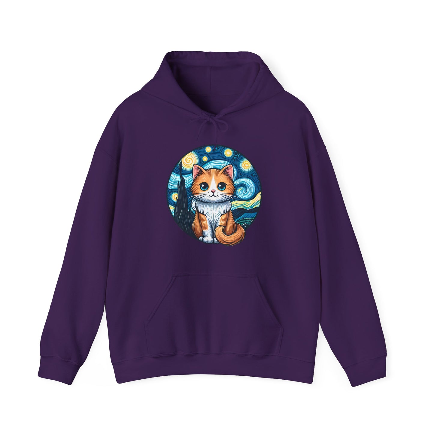 Van Gogh Cat Hoodie